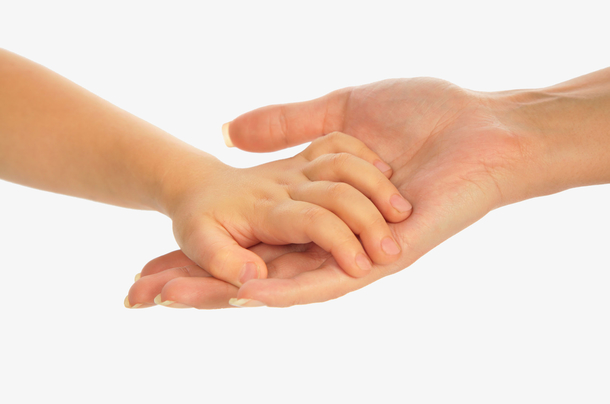 放在大手上的小手