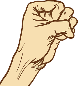 矢量图手绘男士大拳头