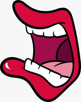 张嘴的矢量红色嘴巴
