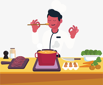 品尝美食素材_品尝美食图片元素-觅元素