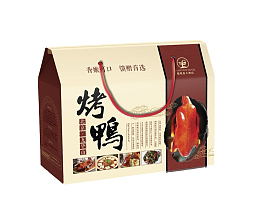 礼盒老北京烤鸭果柴烤鸭精美摆盘
