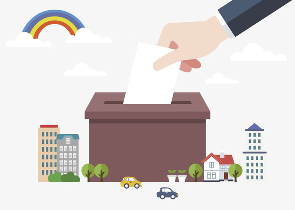 卡通创意投票箱png