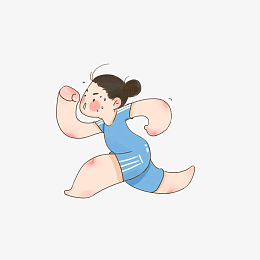 跑步减肥的女孩