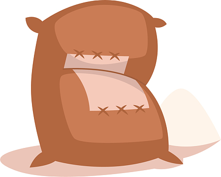 矢量图破烂的枕头