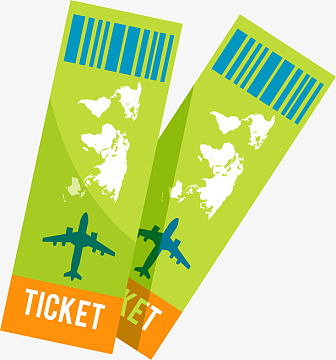 绿色飞机票登机牌