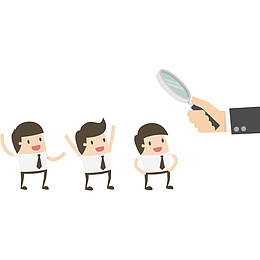 可爱卡通招聘元素