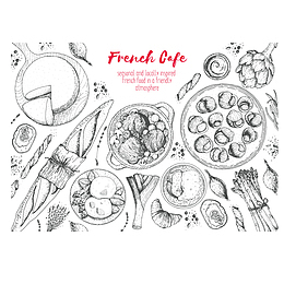 各种食材矢量插画