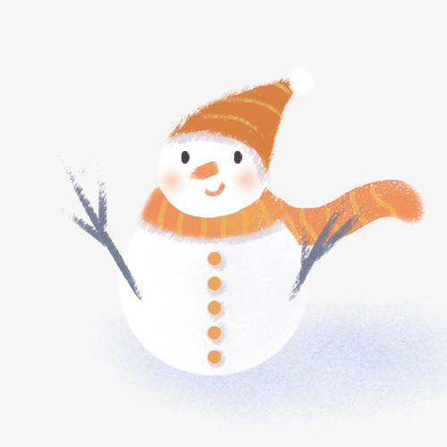 原创手绘雪人