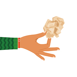 手里的废弃纸团下载