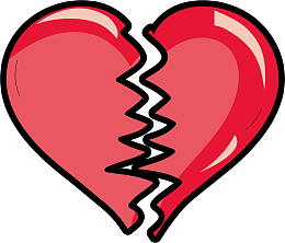 矢量图一颗分裂的心脏