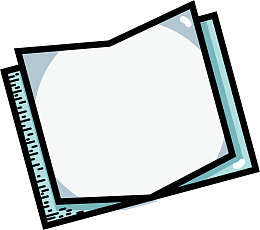 矢量图卡通空白书页