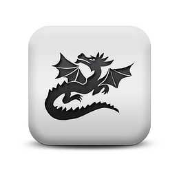 不光滑的白色的广场图标动物动物