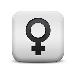 磨砂白广场图标符号形状女性符号