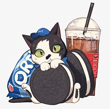 矢量奥利奥和小猫