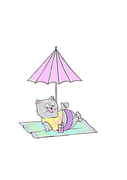 沙滩小猫