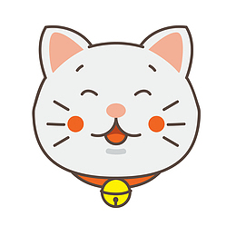 卡通可爱的小猫头像设计