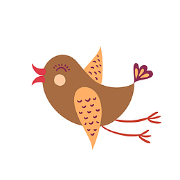 卡通飞翔的小鸟设计