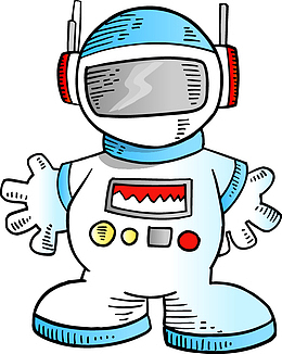 矢量卡通宇航员