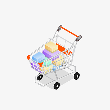 卡通手推车矢量图下载