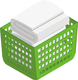 卡通塑料篮矢量图下载