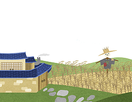 插图乡村农地稻草人