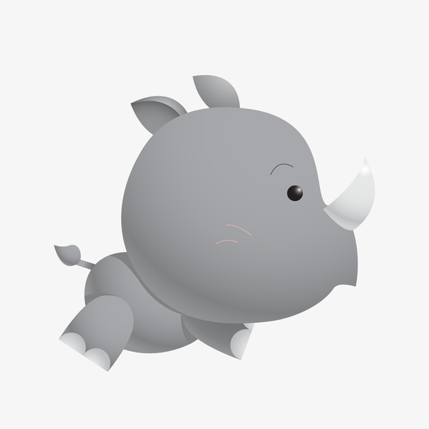 关键词 : 可爱动物,动物插图,小犀牛,卡通,犀牛,卡通插图,创意卡通