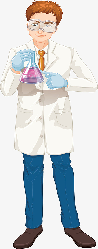 卡通科学家矢量图下载