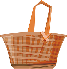 卡通菜篮子矢量图下载