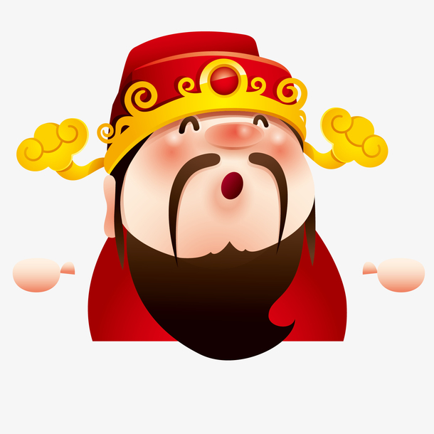 卡通财神矢量图下载