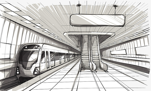 火车发动机轮子png红条图案高铁剪影psdpng平安春运艺术字国潮边框