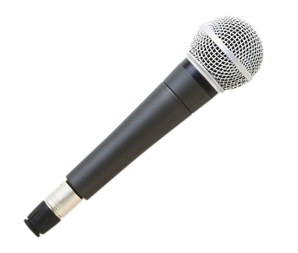 黑色的麦克风话筒