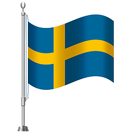 蓝色飘扬的旗帜素材