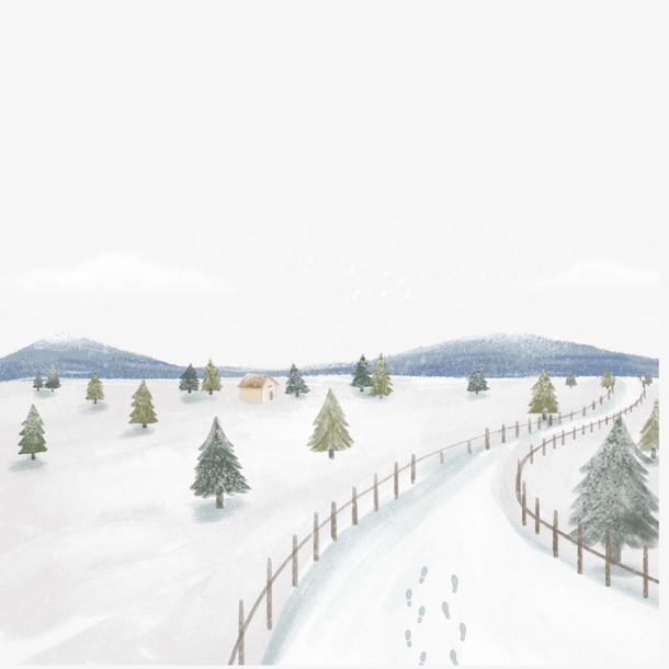 卡通雪地png下载