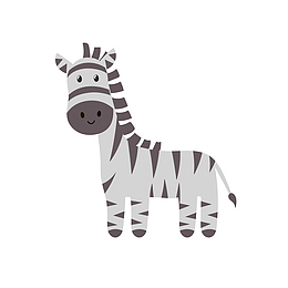 卡通斑马矢量图下载