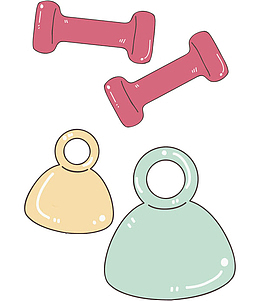 卡通健身器材PNG