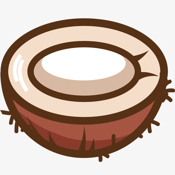 矢量半块椰子素材