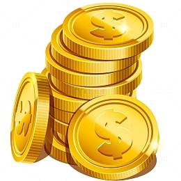 一堆金币矢量插画