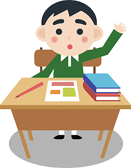 矢量图绿色衣服的小男孩