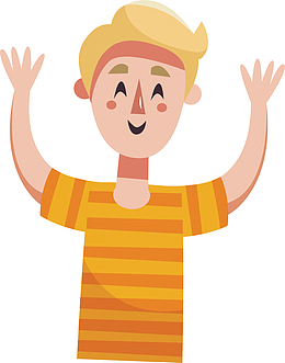 卡通小男孩矢量素材