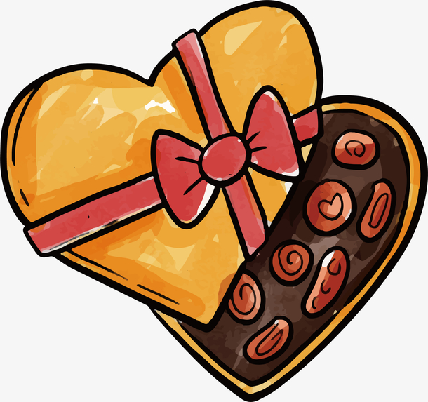 手绘情人节巧克力礼物