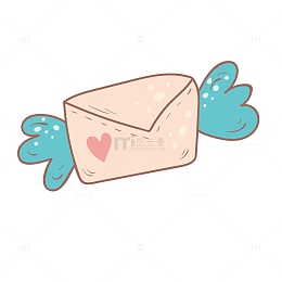 粉色信封可爱卡通