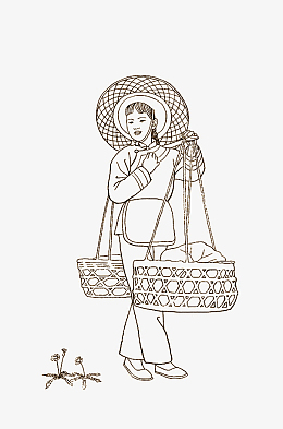 挑扁担的毛南族姑娘