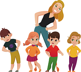 老师带小朋友做操