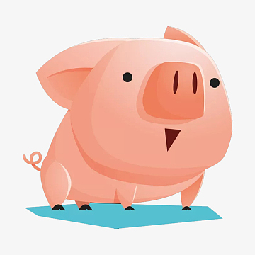 可爱小猪png卡通手绘小猪表情包png卡通中国风小猪带舞狮狮头png卡通