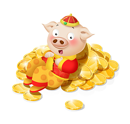 发财小金猪元素设计