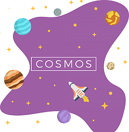 创意插画宇宙星空彩绘位图图形矢
