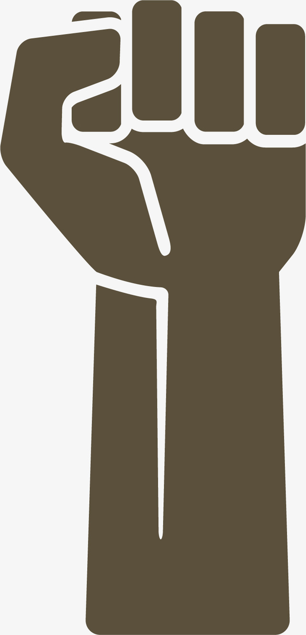 矢量图紧紧握住的大拳头