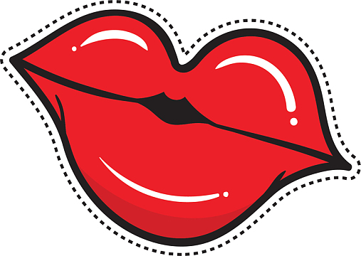 aipng张嘴说话不同口型aipng红色嘴唇印子png卡通红唇图案png红色嘴巴