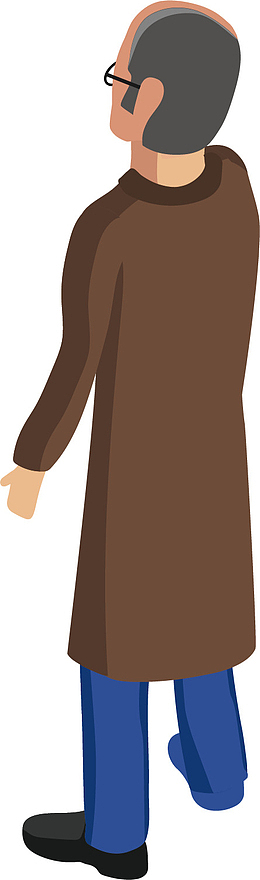 矢量图男人的背影