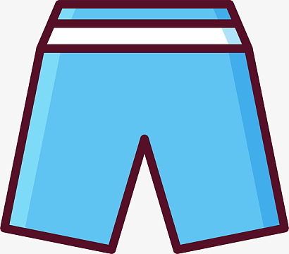 蓝色的卡通大裤衩